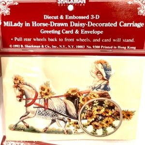 Shackman Set of 4 3-D Frilly Cards